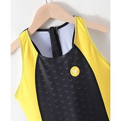 Pine Active Sleeveless Legged Swimsuit - Black & Yellow
