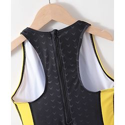 Pine Active Sleeveless Legged Swimsuit - Black & Yellow