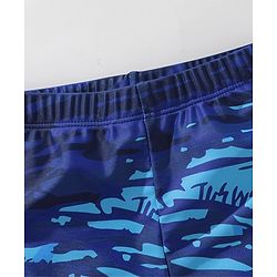 Pine Active Text Print Swimming Trunk - Blue