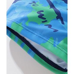 Pine Active Text Print Swimming Trunk - Blue
