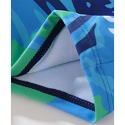 Pine Active Text Print Swimming Trunk - Blue