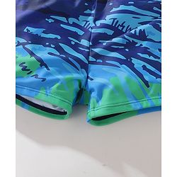 Pine Active Text Print Swimming Trunk - Blue
