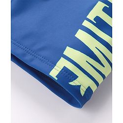 Pine Active Text Print Swimming Trunk - Blue