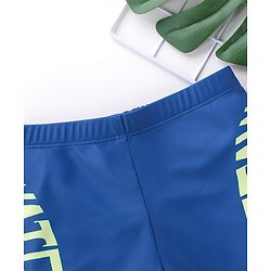 Pine Active Text Print Swimming Trunk - Blue