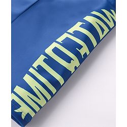 Pine Active Text Print Swimming Trunk - Blue