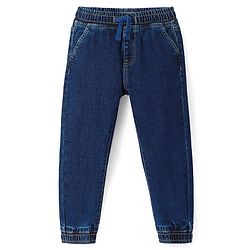 Pine Kids Cotton Rich Stretchable full length denim Joggers - Mid Blue