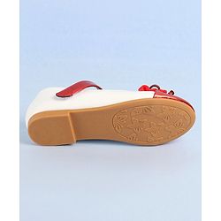 Pine Kids Velcro Closure Ballerina With Bow Applique- Red