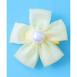 Pine Kids Hair Pins & Clips With Floral Applique Pack Of 2 - Yellow