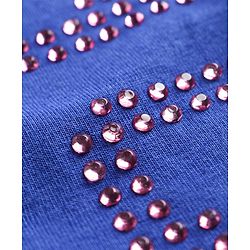 Pine Kids Knit Cotton Elastane Ankle Length Stretch Leggings with Text Print - Blue