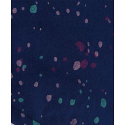 Pine Kids Knit Cotton Elastane Ankle Length Stretchable Leggings with Colour Splash Print - Navy Blue