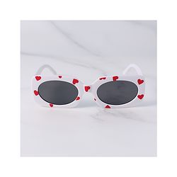 Pine Kids Sunglasses with Heart Frame Free Size - White