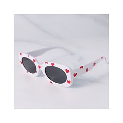 Pine Kids Sunglasses with Heart Frame Free Size - White