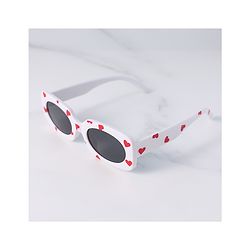 Pine Kids Sunglasses with Heart Frame Free Size - White