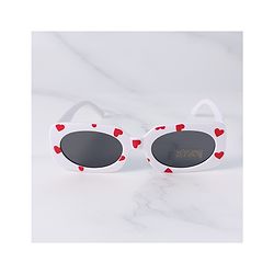 Pine Kids Sunglasses with Heart Frame Free Size - White