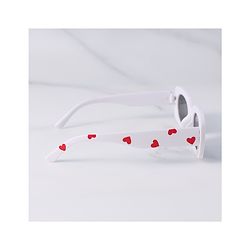 Pine Kids Sunglasses with Heart Frame Free Size - White