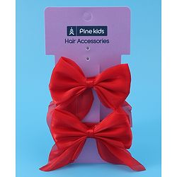 Pine Kids Hairband with Bow Clips Set of 3 - Red