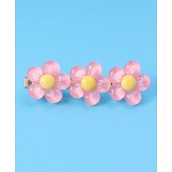 Pine Kids Floral Applique Hair Pins And Clips - Fuchsia