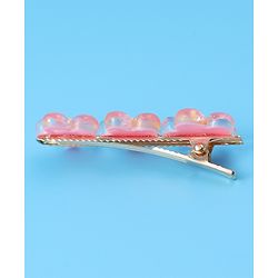 Pine Kids Floral Applique Hair Pins And Clips - Fuchsia