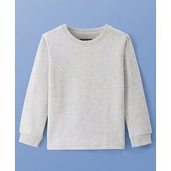 Pine Kids Full Sleeves Solid Thermal Vest - Light Grey