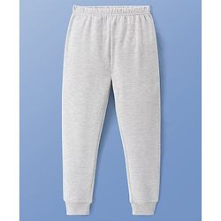 Pine Kids Full Length Solid Thermal Bottoms - Light Grey