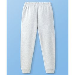 Pine Kids Full Sleeves Thermal Wear Solid Colour T-Shirt & Pant Set - Light Grey