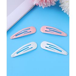 Pine Kids Hair Accessories Combo Sets Free Size Pack of 6 - Pink & Silver