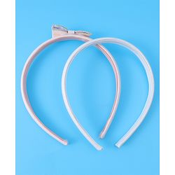 Pine Kids Hair Accessories Combo Sets Free Size Pack of 6 - Pink & Silver