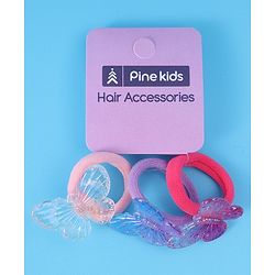 Pine Kids Rubber Bands & Scrunchies Sets Free Size pack of 3 - Multicolor