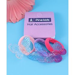 Pine Kids Rubber Bands & Scrunchies Sets Free Size pack of 3 - Multicolor