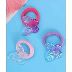 Pine Kids Rubber Bands & Scrunchies Sets Free Size pack of 3 - Multicolor