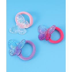 Pine Kids Rubber Bands & Scrunchies Sets Free Size pack of 3 - Multicolor