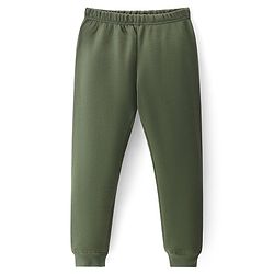 Pine Kids Knit Extra Soft Full Length Solid Thermal Pant - Cypress Green