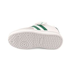 Pine Kids Sneaker with Velcro Closure With Striped Design - White & Green