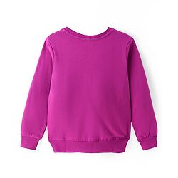 Pine Kids Cotton Knit Full Sleeves Sweatshirt With Floral Print - Purple
