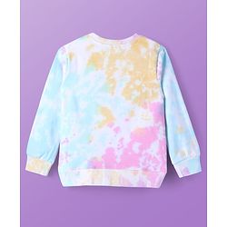 Pine Kids Cotton Knit Full Sleeves Sweatshirt with Text Embroidery & Kangaroo Pockets - White