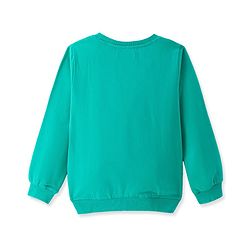 Pine Kids Cotton Knit Full Sleeves Sweatshirts With Text Print - Turquoise