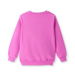 Pine Kids Cotton Knit Full Sleeves Sweatshirt With Text Print - Pink