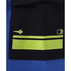 Pine Kids Cotton Knit Full Sleeves Sweatshirt with Text Print & Kangaroo Pockets - Blue