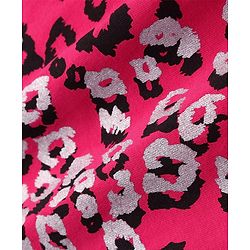 Pine Kids Cotton Knit Half Sleeves Cheetah Printed Top - Pink