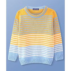Pine Kids Knit Full Sleeves Striped Pullover - Multicolour