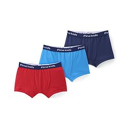 Pine Kids Cotton Spandex Knit Solid Colour Briefs Pack of 3 - ( Colour May Vary )