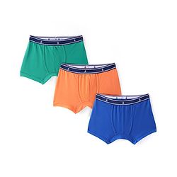 Pine Kids Cotton Spandex Knit Solid Colour Trunks Pack of 3  (Colour May Vary)