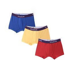 Pine Kids Cotton Spandex Knit Solid Colour Trunks Pack of 3  (Colour May Vary)