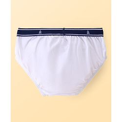 Pine Kids Cotton Spandex Knit Briefs with Striped & Numerical Print Pack of 3 - ( Colour May Vary )