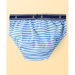 Pine Kids Cotton Spandex Knit Briefs with Striped & Numerical Print Pack of 3 - ( Colour May Vary )