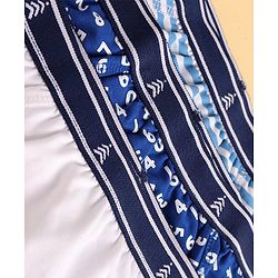Pine Kids Cotton Spandex Knit Briefs with Striped & Numerical Print Pack of 3 - ( Colour May Vary )