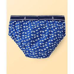 Pine Kids Cotton Spandex Knit Briefs with Striped & Numerical Print Pack of 3 - ( Colour May Vary )