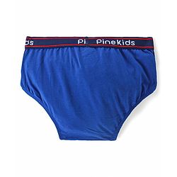 Pine Kids Cotton Spandex Knit Briefs With Stripes & Satellite Print Pack of 3 (Color & Print May Vary)