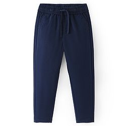 Pine Kids Denim Full Length Solid Colour Trousers - Navy Blue