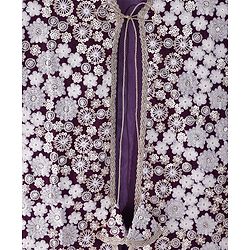 Pine Kids Sequined Floral Embroidered Choli Lehenga Set with Full Sleeves  Jacket - Purple